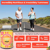 9 - Naturyz Turmeric + Ginger & Piperine Mix Fruit,  30 gummies 