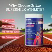 3 - Supermilk Gritzo Athlete for 13+ Years,  400 g  Double Chocolate