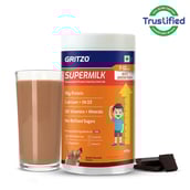 Supermilk Gritzo Growth+ for Boy 7 to 12 years, 400 g Double Chocolate