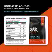 5 - AS-IT-IS Nutrition Creatine Monohydrate,  Unflavoured, USA Labdoor Certified for Accuracy & Purity  0.55 lb 