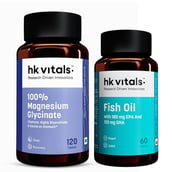 HealthKart HK Vitals Fish Oil 60 caps and 100% Magnesium Glycinate 120 Tabs