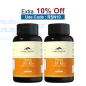 Rasayanam Vitamin D3 K2 (MK-7),  120 tablet(s)  Unflavoured (Pack of 2) 