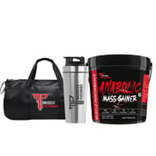 1 - Muscle Performance Anabolic Mass Gainer with Steel Shaker & Gym Bag Combo,  11 lb  Irish Chocolate 