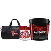 1 - Muscle Performance Anabolic Mass Gainer with Creatine Monohydrate 0.66 lbs & Gym Bag Combo, 11 lb Belgium Chocolate