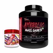 1 - Muscle Performance Anabolic Mass Gainer with Creatine Monohydrate 0.66 lbs Combo,  5.5 lb  Belgium Chocolate 