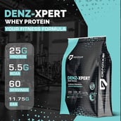 4 - Denzour Nutrition Denz-Xpert Whey Protein,  60 sachets/pack  Belgium Chocolate (with 500ml Shaker) 