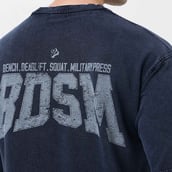 2 - MuscleBlaze BDSM Oversized Washed T-Shirt,  Large  Blue Tint