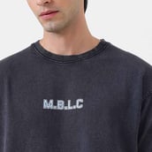 10 - MuscleBlaze Lifting Club Oversized Washed T-Shirt,  Small  Light Grey