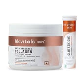 HealthKart HK Vitals Skin Radiance Collagen 100 g & Glutathione Effervescent 15 Tabs Orange Combo
