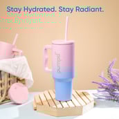 8 - Pumpd Chugger Tumbler with Straw, Cap & Holder,  Gradient  1.2 L 