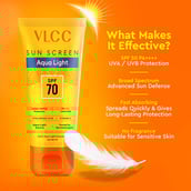 4 - VLCC Aqua Light Sunscreen Gel,  30 g  SPF 70 PA++++ Ultra-High UV Protection 