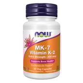 1 - Now Extra Strength MK-7 Vitamin K-2 300 mcg,  Unflavoured  60 veggie capsule(s) 