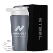 1 - GHC Nutrigize Stainless Steel Shaker Bottle,  Grey  700 ml 