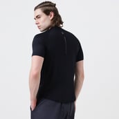 4 - MuscleBlaze Active Tee Half Sleeve,  Medium  Midnight Black 