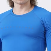 7 - MuscleBlaze Compression Muscle Tee Full Sleeve,  Large  Superman Blue 