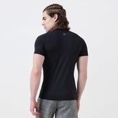 6 - MuscleBlaze Compression Muscle Tee Half Sleeve,  Large  Midnight Black 