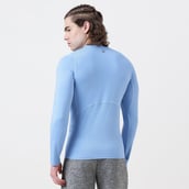 3 - MuscleBlaze Air Tech Compression MuscleTee Full Sleeve, Small Dusk Blue