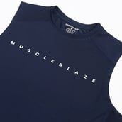 8 - MuscleBlaze Air Tech Compression MuscleTank, Large Navy