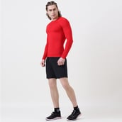 4 - MuscleBlaze Air Tech Compression MuscleTee Full Sleeve,  Small  Red 