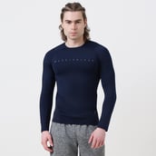 1 - MuscleBlaze Air Tech Compression MuscleTee Full Sleeve,  Small  Navy 