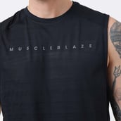 5 - MuscleBlaze Delt Tank,  Small  Midnight Black 