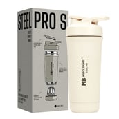 MuscleBlaze Stainless Steel Gym Shaker Pro, Beige 700 ml