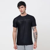 3 - MuscleBlaze Camo Dry-Fit Active Tee Half Sleeve,  Medium  Black 