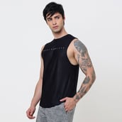 4 - MuscleBlaze Camo Dry-Fit Delt Tank, X-Large Black