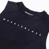 8 - MuscleBlaze Camo Dry-Fit Delt Tank,  Small  Black 