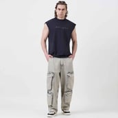 6 - MuscleBlaze B.D.S.M Oversized Tank, Small Charcoal