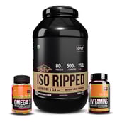 1 - QNT ISO Ripped, Omega 3 (1000 mg) 60 Softgels & Daily Vitamins 60 capsules Combo, 4.4 lb Cafe Bevarabia