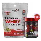Muscle Garage Premium Whey Protein, 4.4 lb Kesar Pista