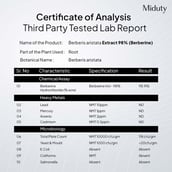 6 - Miduty Berberine 98% with Vit B12,  30 capsules 
