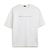 1 - MuscleBlaze Natty But Tasty Oversized Solid T-Shirt,  Medium  White 
