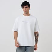 5 - MuscleBlaze Z Verse Oversized Solid T-Shirt,  Small  White 