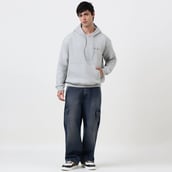 4 - MuscleBlaze Lifting Club Hoodie, X-Small Grey Melange