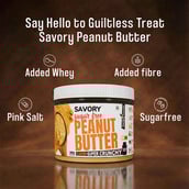 2 - Savory Sugar Free Peanut Butter,  500 g  Super Crunchy 