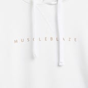 2 - MuscleBlaze Z Verse Oversized Solid Hoodie, White X-Small