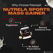 6 - Nutrela Sports Patanjali Mass Gainer, 2.2 lb Malai Kulfi