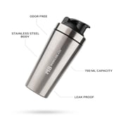 4 - MuscleBlaze Stainless Steel Shaker,  Silver  700 ml