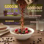 5 - MuscleBlaze High Protein Oats, 1 kg Blue Tokai Cafe Mocha