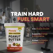 5 - Pintola High Protein Peanut Butter,  0.510 kg  Organic Jaggery Crunchy 