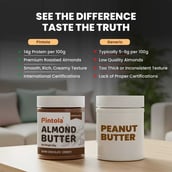 3 - Pintola Dark Chocolate Almond Butter, Crunchy 0.350 kg