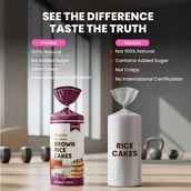 3 - Pintola Wholegrain Brown Rice Cakes,  Multigrain Salted (Pack of 2)  130 g 