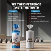 3 - Pintola Wholegrain Brown Rice Cakes,  Lightly Salted (Pack of 2)  130 g 