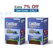 Calibar Protein Bar 10g Protein,  6 bar(s)  Choco Blueberry (Pack of 2) 