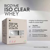 1 - MuscleBlaze Biozyme Clear Whey Isolate, 0.694 lb Strawberry Lemonade, Grapevine, Cranberry Crush, Assorted Pack of 15 (21g*15)