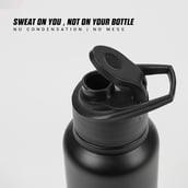 6 - MuscleBlaze Stainless Steel Water Bottle, Black 1 L