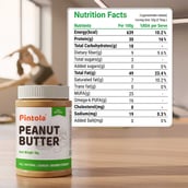 3 - Pintola All Natural Peanut Butter,  1 kg  Crunchy 