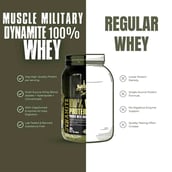5 - Muscle Military Dynamite 100% Whey Protein Blend,  2.2 lb  Alphonso Mango 